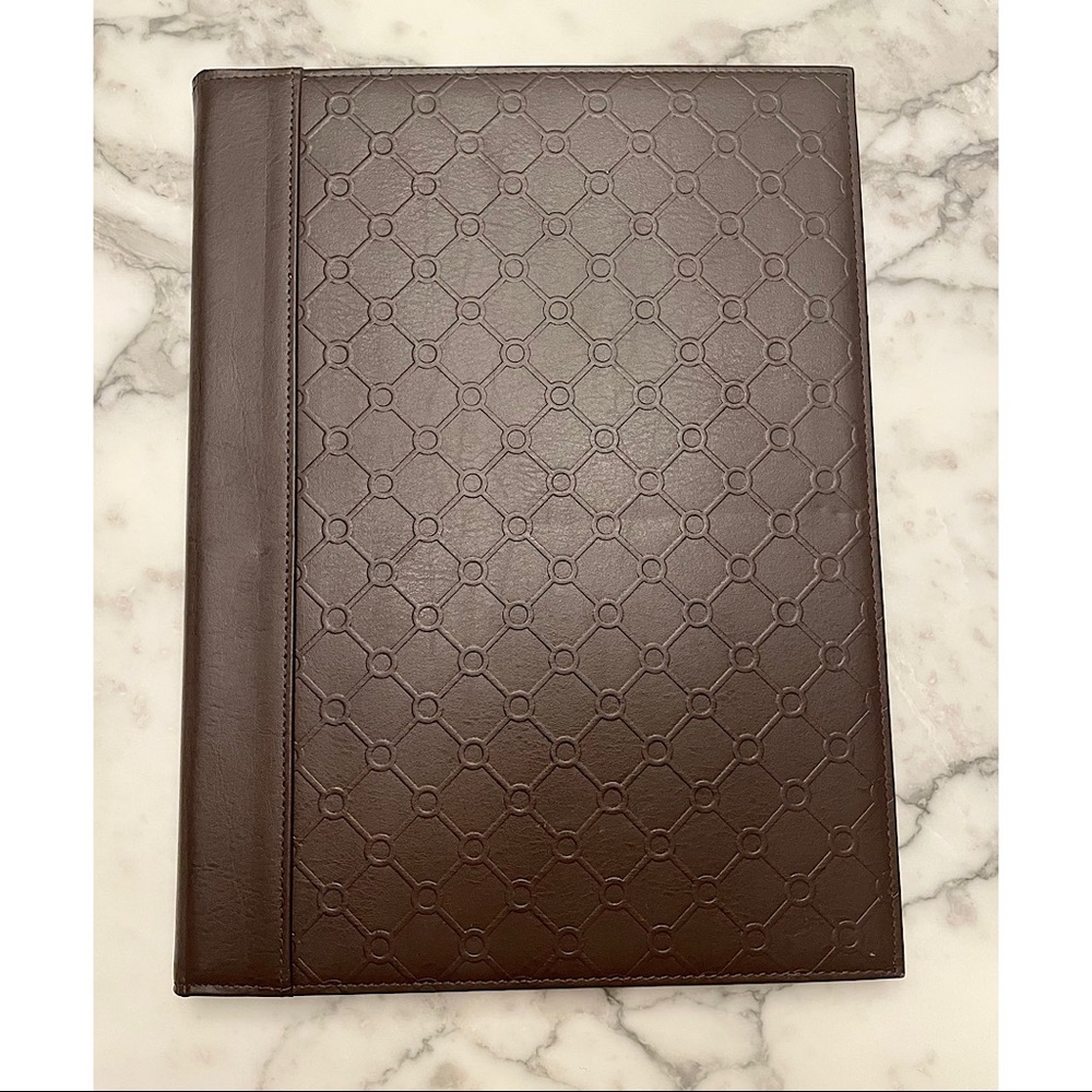 Jonathan Adler Bespoke Brown Bonded Leather Presentation Book
